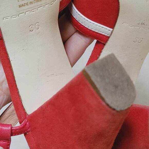 Fornarina Red and White Sandals - Picture 7 of 8